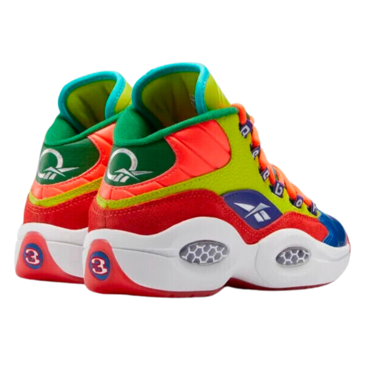 Reebok Reebok Question Mid Jr Orange Flash/Acid Yellow