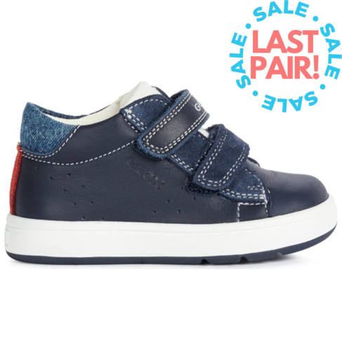Geox B Biglia Boy Navy/White (Toddler 4 + 4.5)