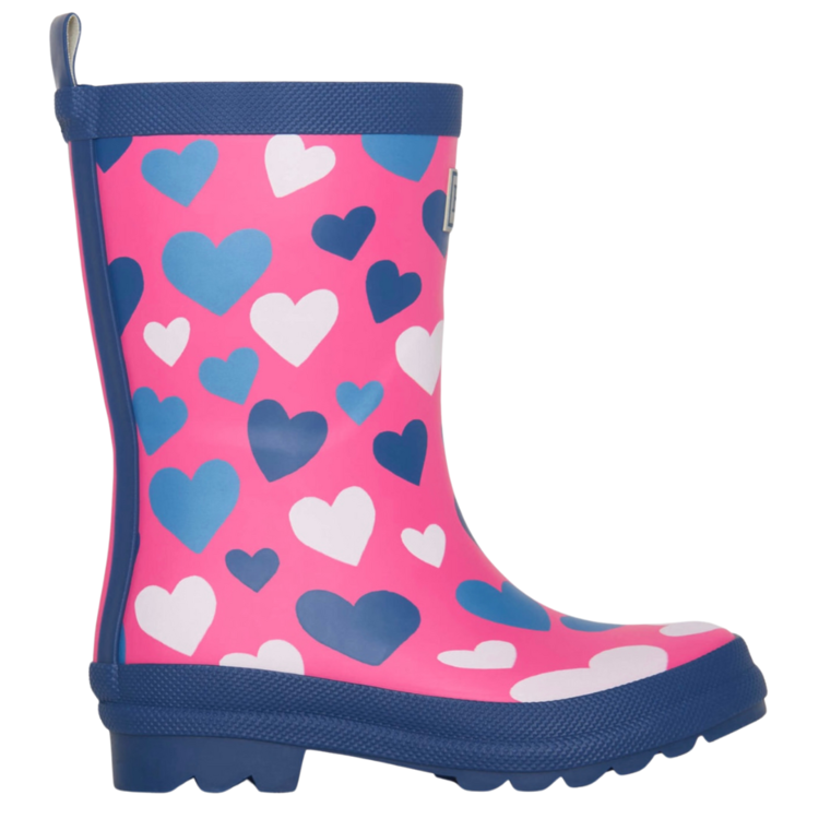 Hatley Hatley White Hearts Rain Boots