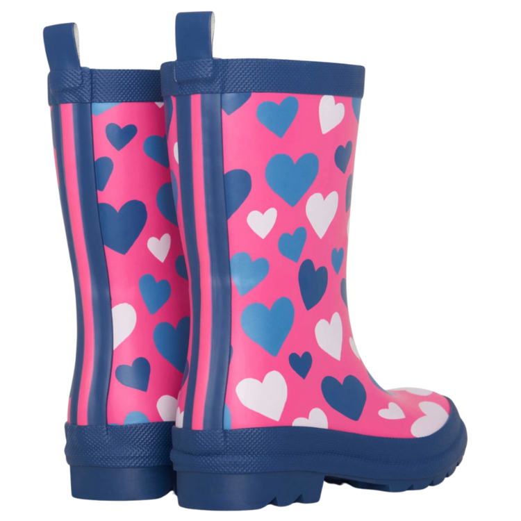 Hatley Hatley White Hearts Rain Boots