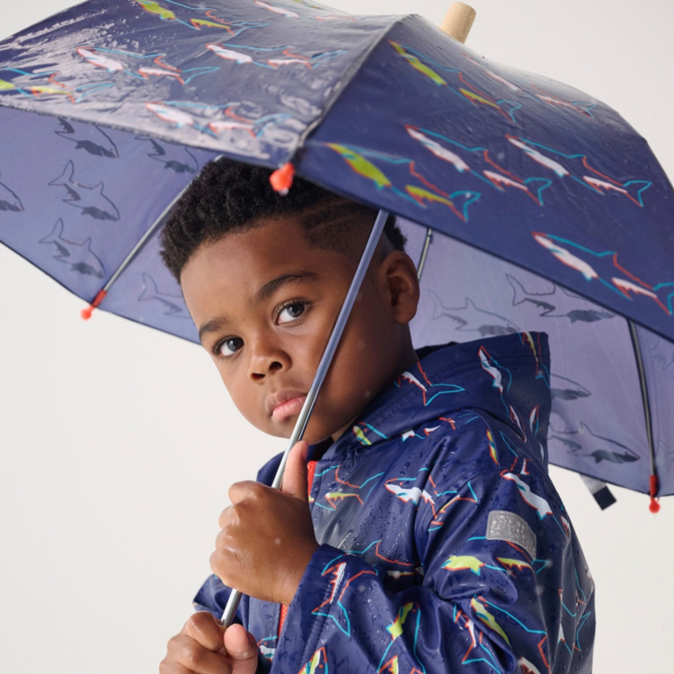 Hatley Hatley Colour Change Sharks Rain Jacket