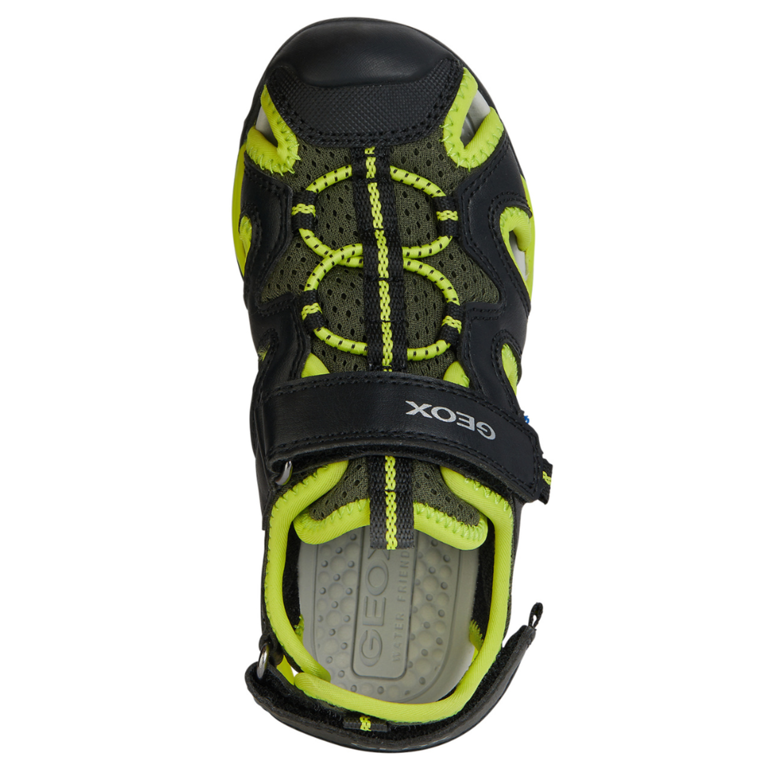 Geox J Borealis Black/Lime Kids Shoes in Canada Kiddie Kobbler