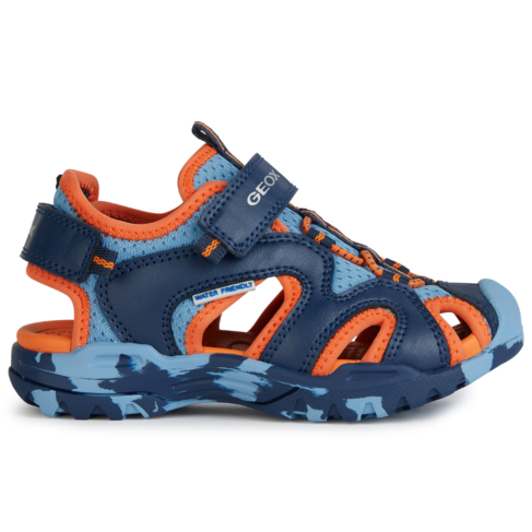Geox J Borealis Lt Blue/Orange