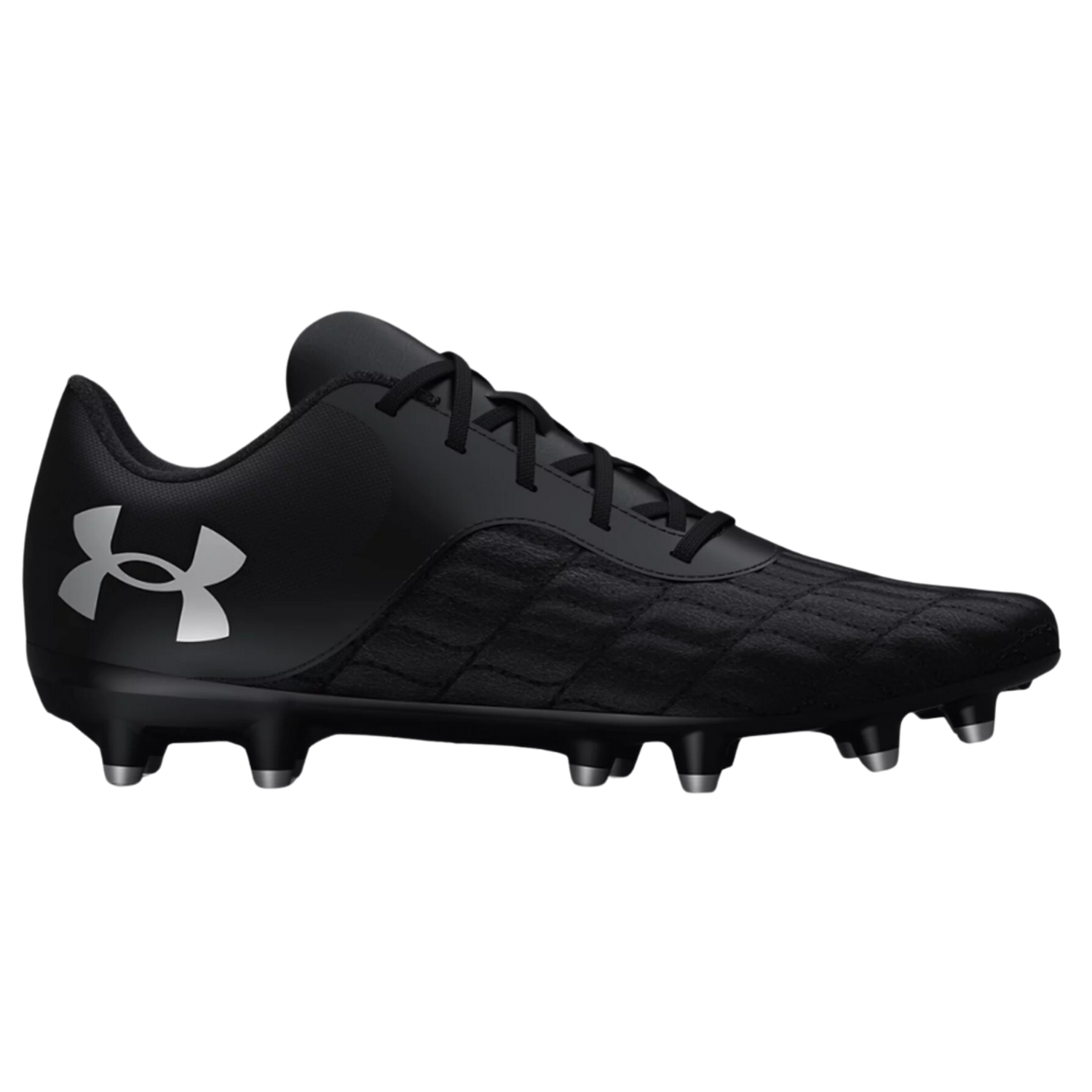 Black and silver under armour shoes discount