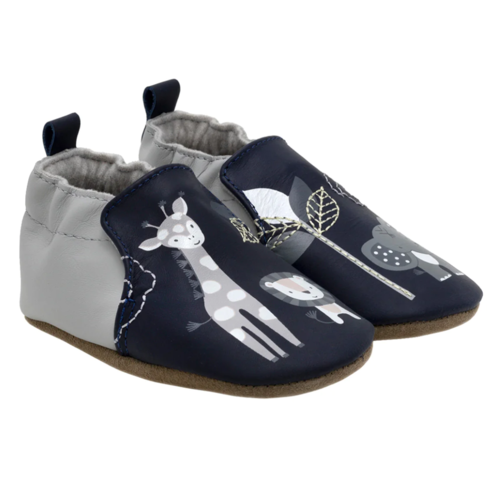 Robeez Soft Soles Hello World Navy