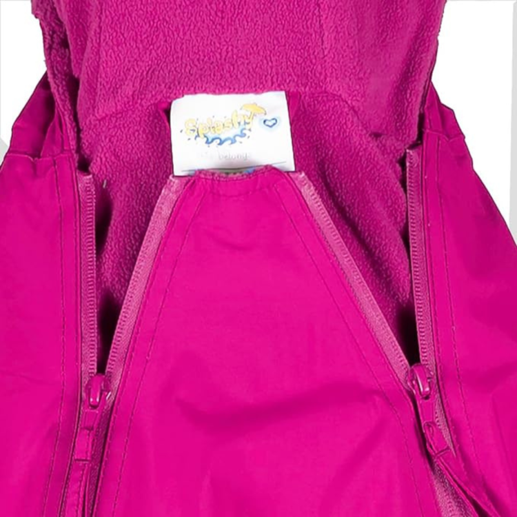 J&K J&K Splashy Fleece Lined One Piece Suit Hot Pink