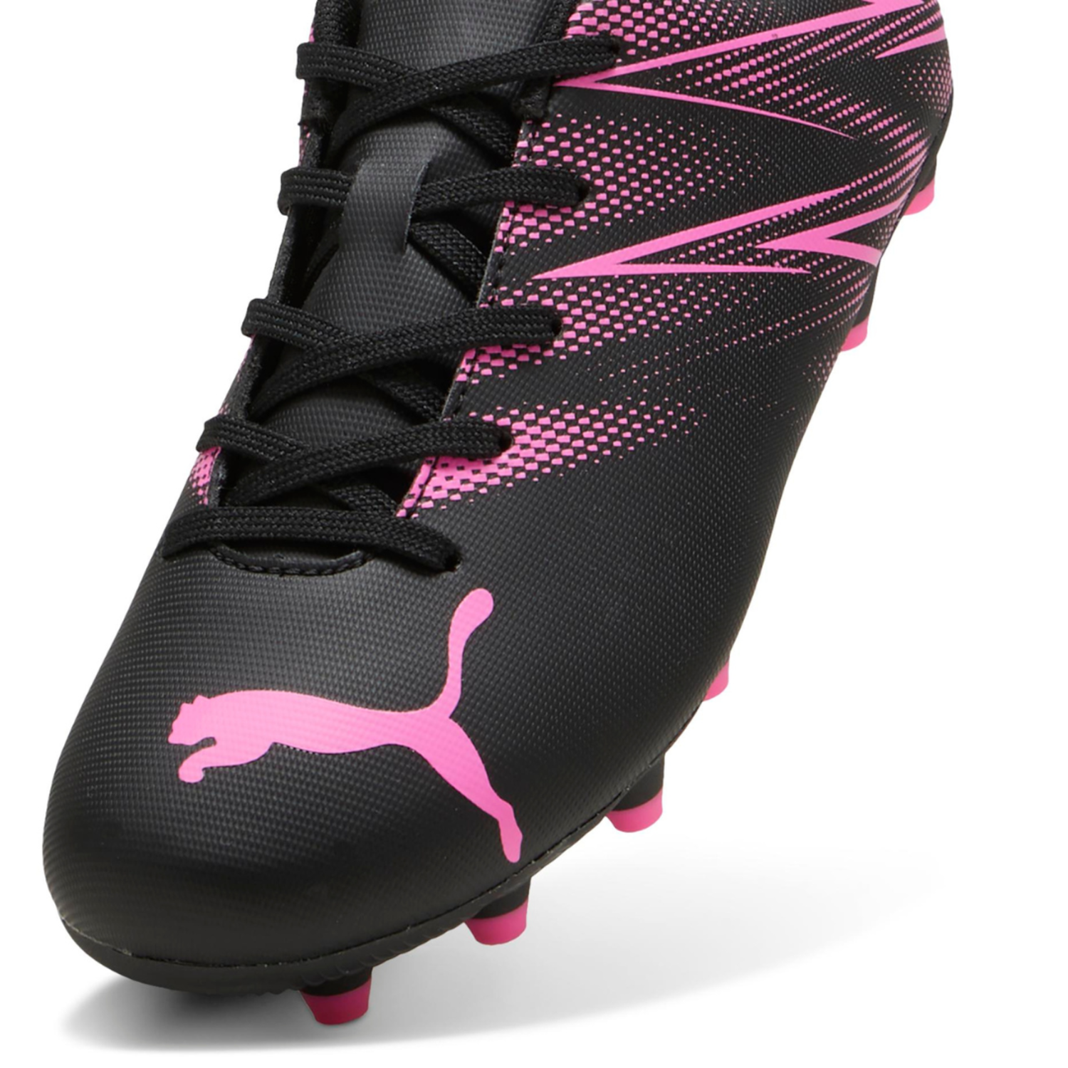 ヒスミニ8ホールブーツ❤ブラック×ピンク Puma Attacanto FG Jr Black/Poison Pink - Kids Shoes in Canada