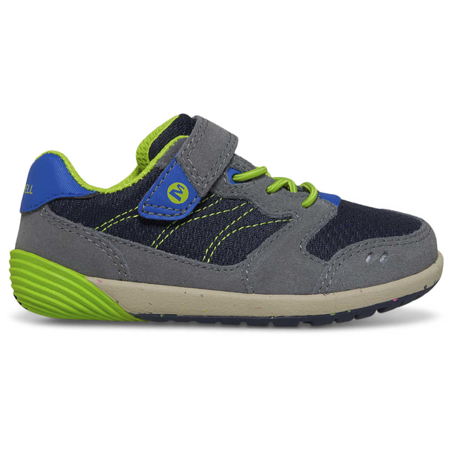 Merrell Bare Steps 83 Sneaker Navy Green Kiddie Kobbler St Laurent