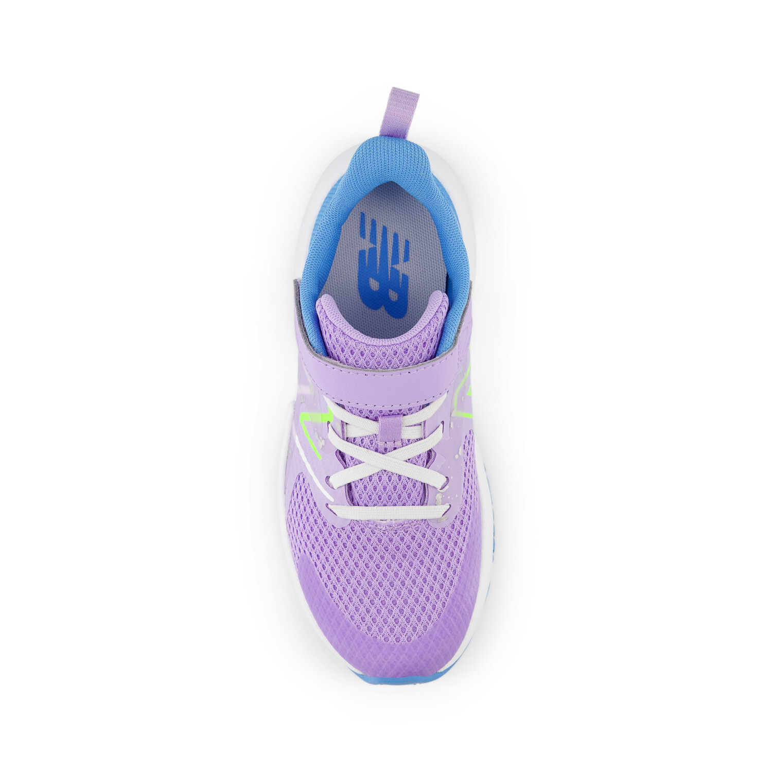 New Balance Rave Run v2 Velcro Lilac Sky Blue Extra Wide Kiddie Kobbler St Laurent