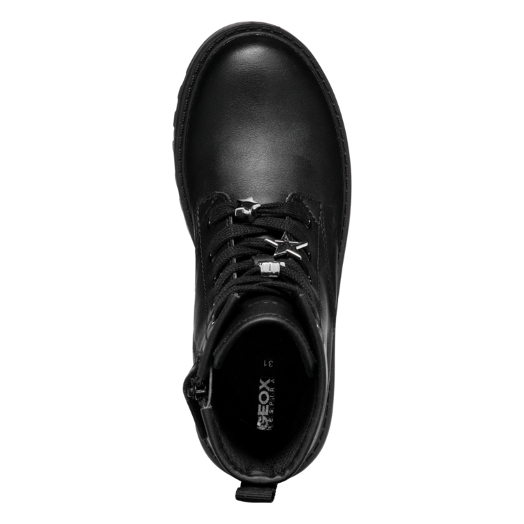 Geox Geox J Casey Boot Black/Dk Silver