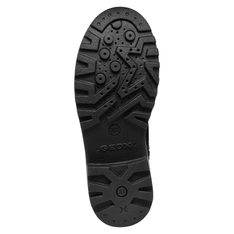 Geox Geox J Casey Boot Black/Dk Silver