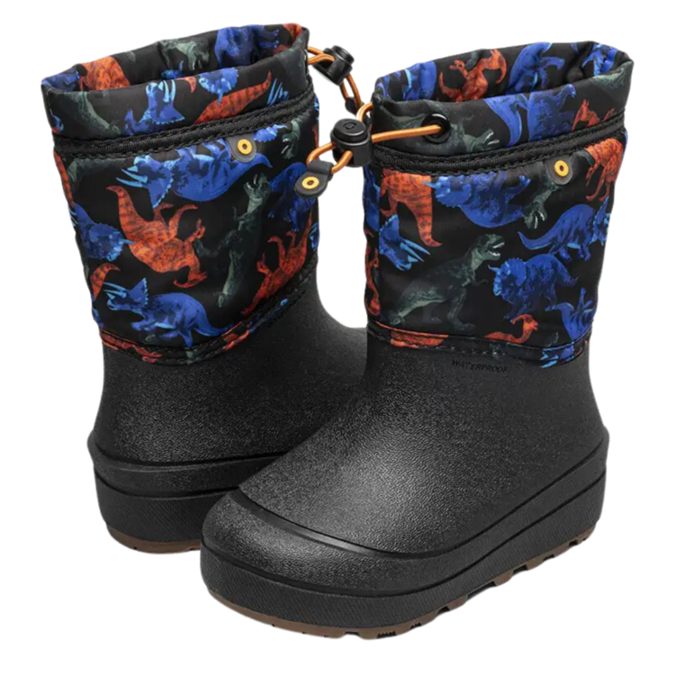 Bogs Bogs Snowshell Real Dino Black Multi