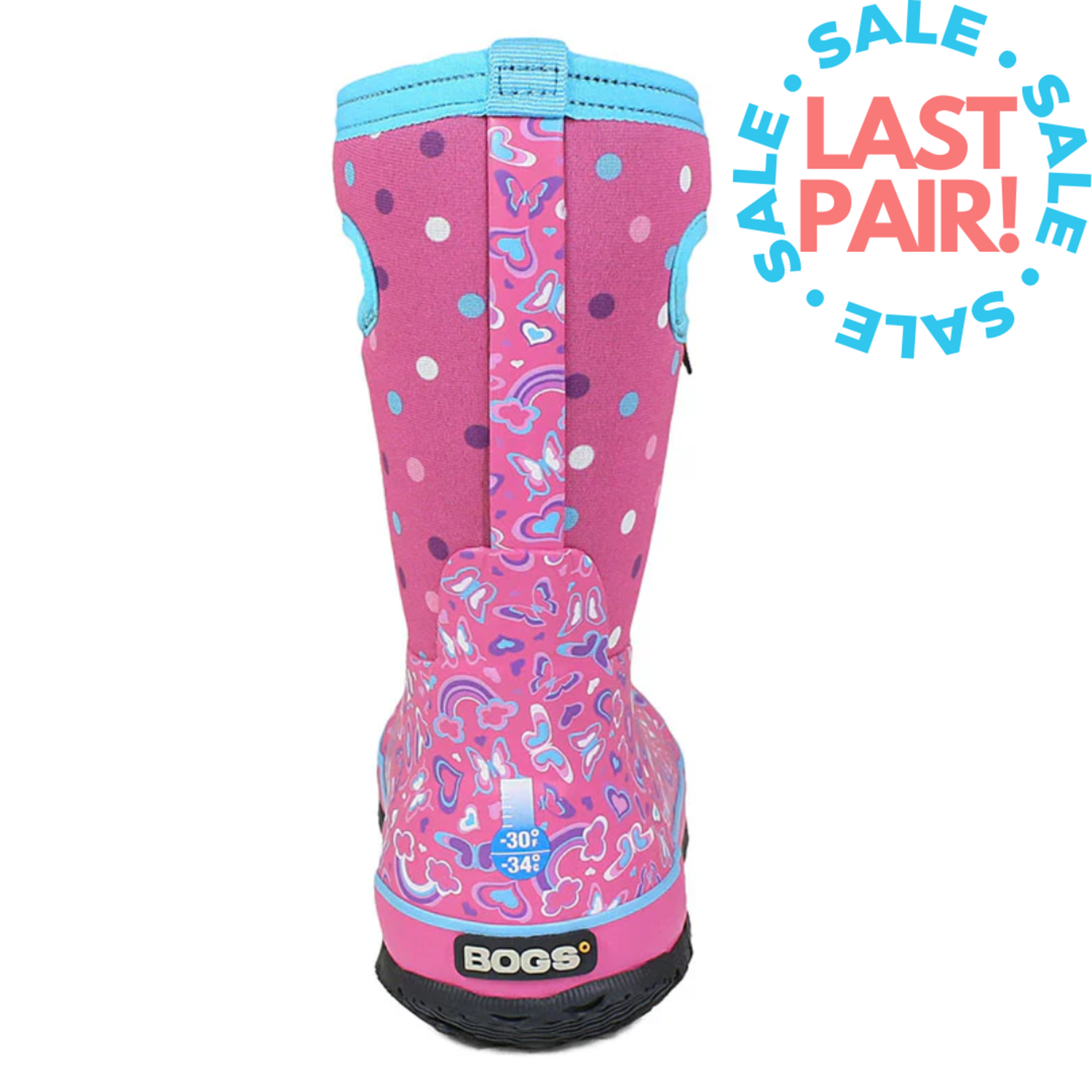 Bogs Classic Rainbow Pink Multi Kiddie Kobbler St Laurent