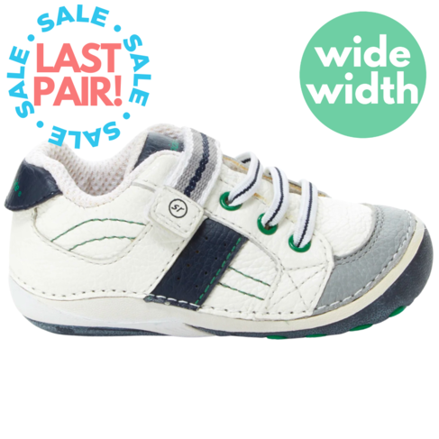 Stride Rite SRT SM Artie White/Navy (Toddler 3.5W)