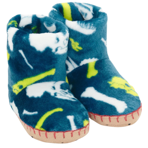Hatley Dino Fossils Fleece Slipper