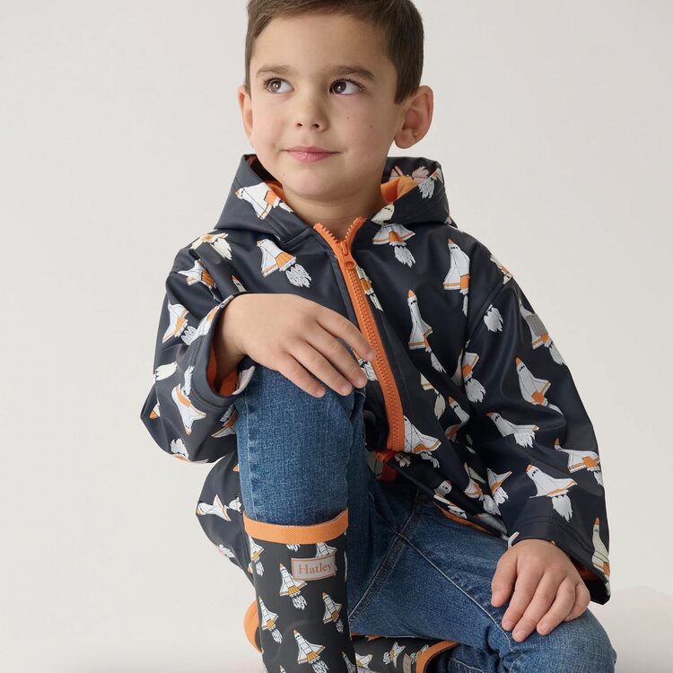 Hatley Hatley Space Shuttle Colour Changing Rain Jacket