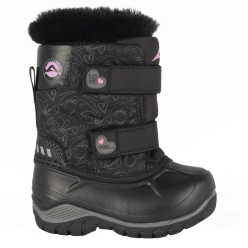 Acton Funky Black/Fur Trim