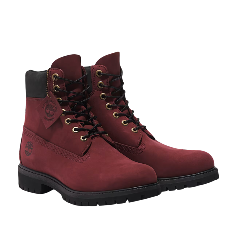 Timberland Timberland Premium 6in Waterproof Boot Burgundy Nubuck