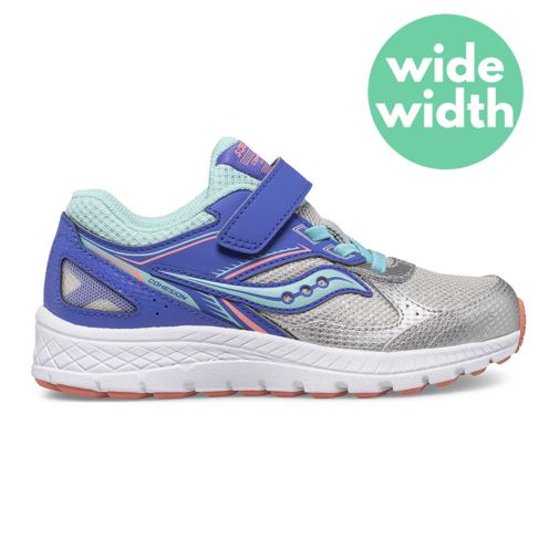 Saucony Cohesion 14 A/C Silver/Peri/Turq (Youth 6.5 W)