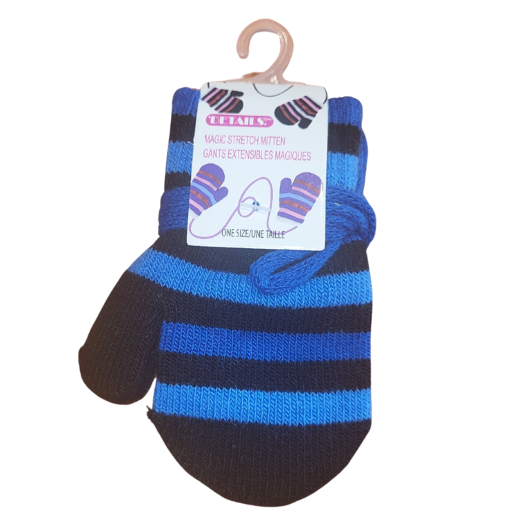 Details Details Baby Magic Mitt Black/Blue Stripe