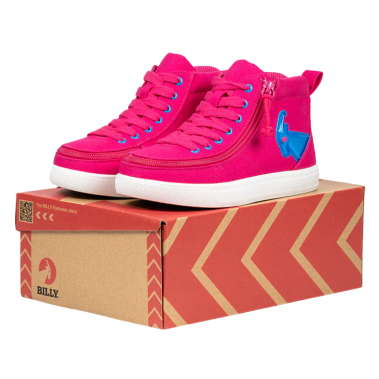 Billy Footwear Billy WDR Classic High Pink/Lt Blue Light Up