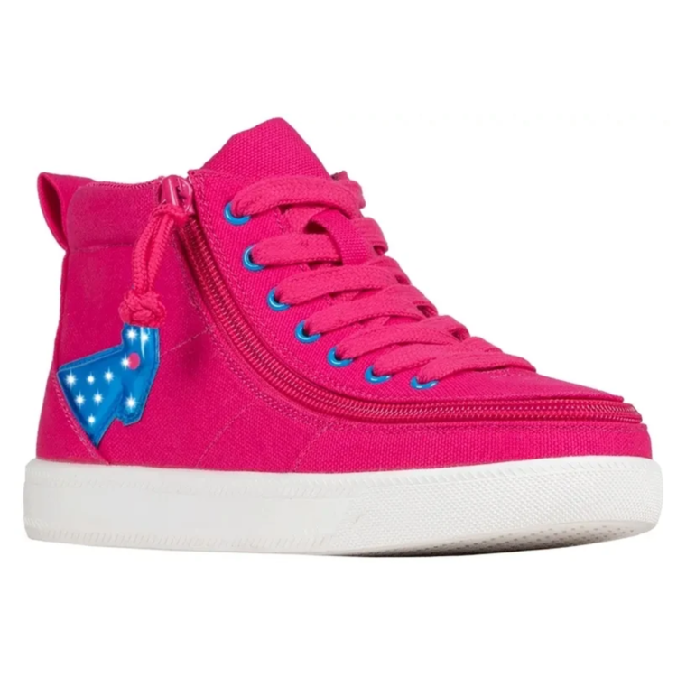 Billy Footwear Billy WDR Classic High Pink/Lt Blue Light Up