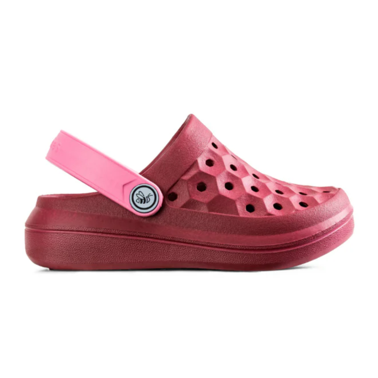 Joybees Joybees Kids' Varsity Clog Solid Dark Cherry/Soft Pink