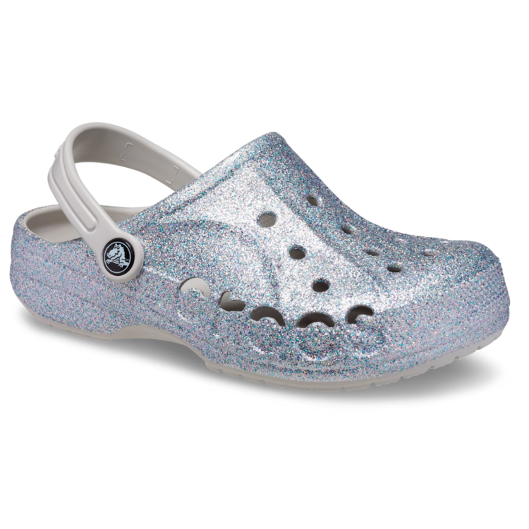 Crocs Crocs Baya Glitter Clog Silver