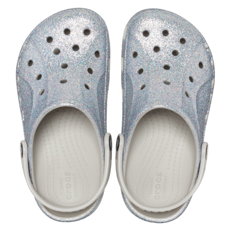 Crocs Crocs Baya Glitter Clog Silver