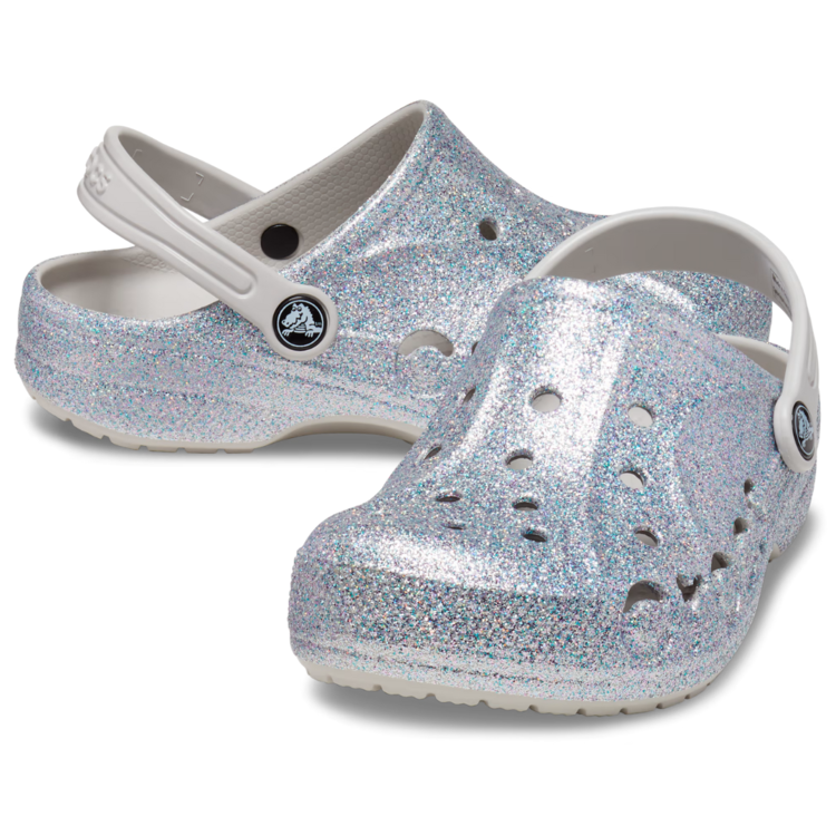 Crocs Crocs Baya Glitter Clog Silver