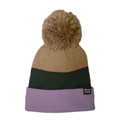 Tricolor Beanie Lined With Fleece - Pretty Lilac Tricolor Beanie Lined With Fleece - Pretty Lilac
