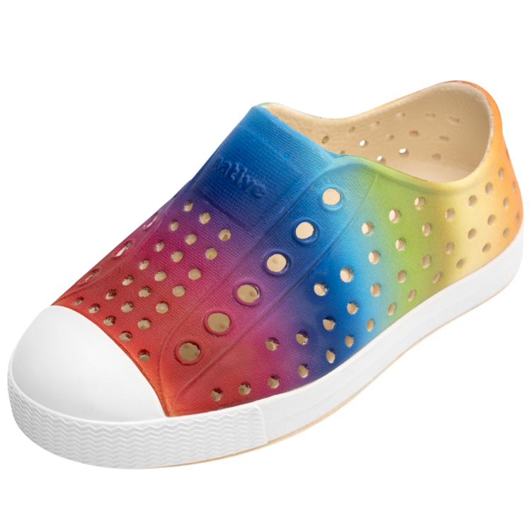 Native Native Jefferson Print Shell White/Rainbow Gradient