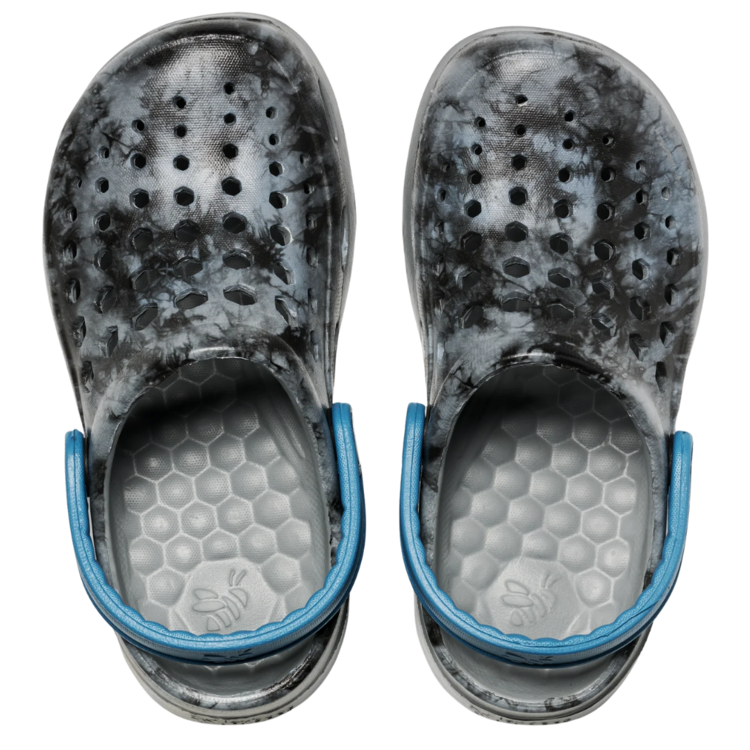 Joybees Joybees Kids' Active Graphic Clog Black Acid Wash/Deep Teal