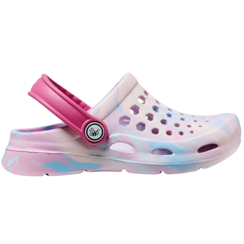 Joybees Kids' Active Graphic Clog Marbled Pastel/Candy Pink