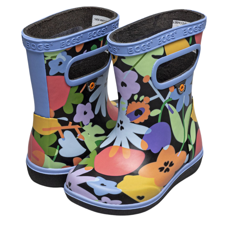 Bogs Bogs Skipper II Overlap Flowers Black Multi