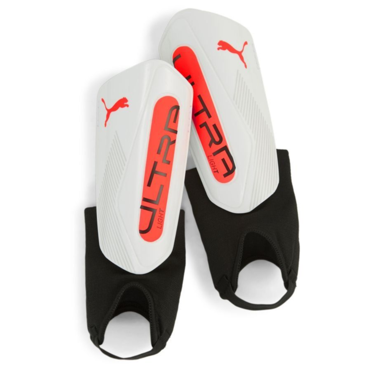 Puma Puma Ultra Light Ankle Shinguard White/Glowing Red