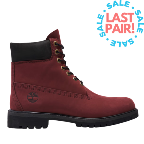 Timberland Premium 6in Waterproof Boot Burgundy Nubuck (Child 2 + 3)