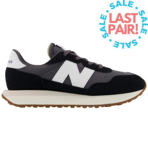 New Balance 237 Black/Moonbeam (Youth 6.5)
