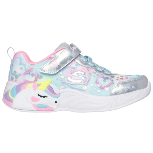 Skechers Unicorn Dreams Heart Sparkle Silver Multi Skechers Unicorn Dreams Heart Sparkle Silver Multi