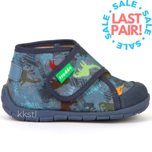 Froddo Slipper Dino Print Denim Blue (Toddler 3)