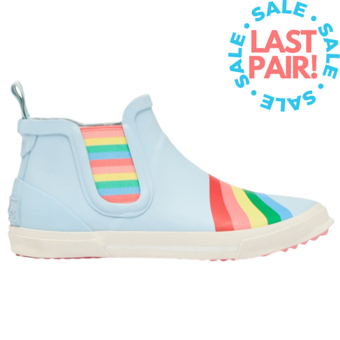 Joules Short Rain Welly Blue Rainbow (Child 2 + 3)