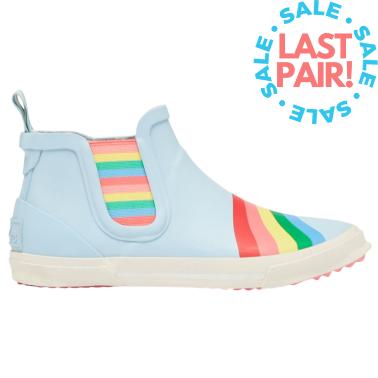 Joules Joules Short Rain Welly Blue Rainbow