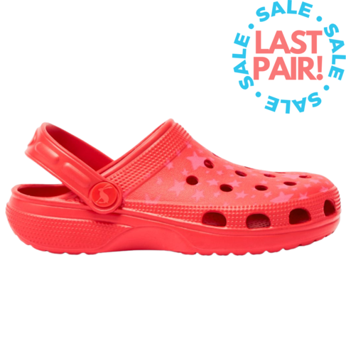 Joules Poole Clog Red Stars (Child 12)