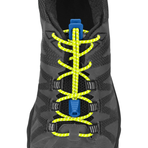 Nathan Reflective Run Laces Safety Yellow/Electric Blue