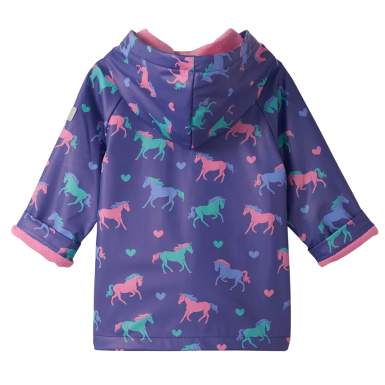 Hatley Hatley Hearts & Horses Snap Raincoat