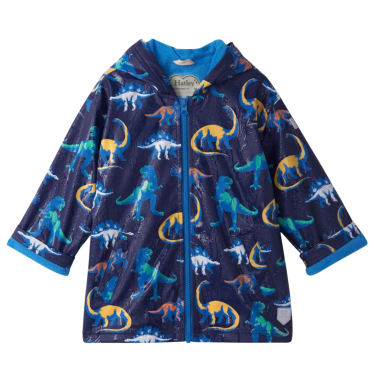 Hatley Hatley Colour Changing Painted Dino Raincoat