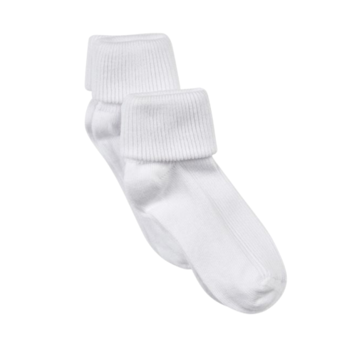 Minymo Baby Ribbed w Fold (2PK) White
