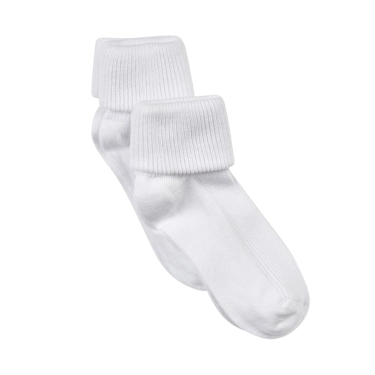 Minymo Minymo Baby Ribbed w Fold (2PK) White