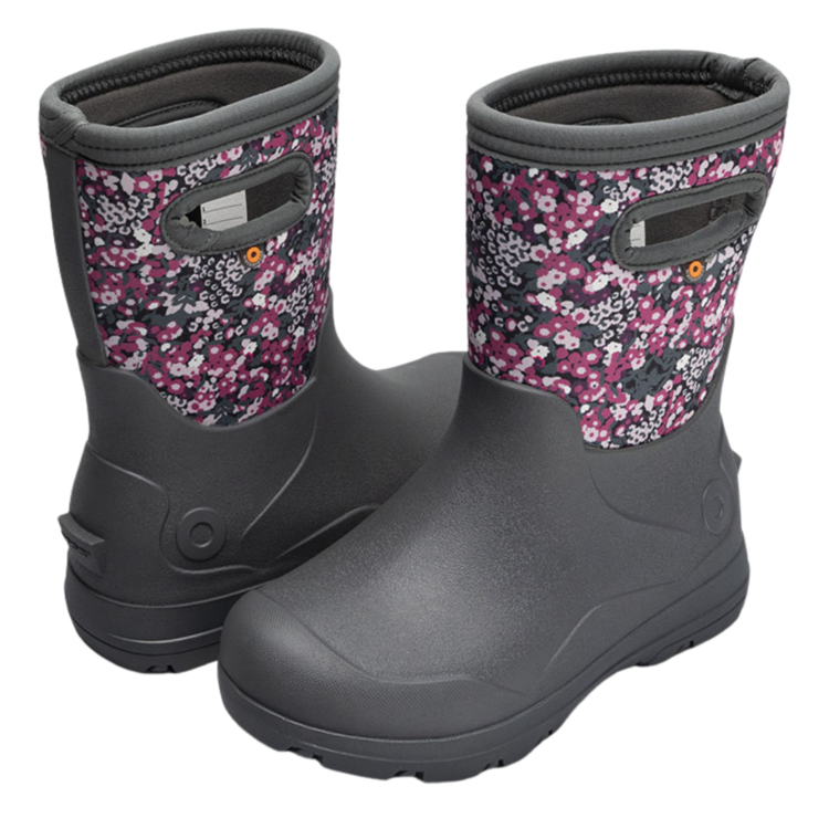 Bogs Bogs York Seamless Impressionist Floral Gray Multi