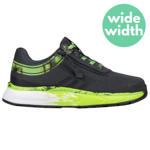 Billy Footwear Sport Inclusion Smoke/Lime Fire (Youth 4W)